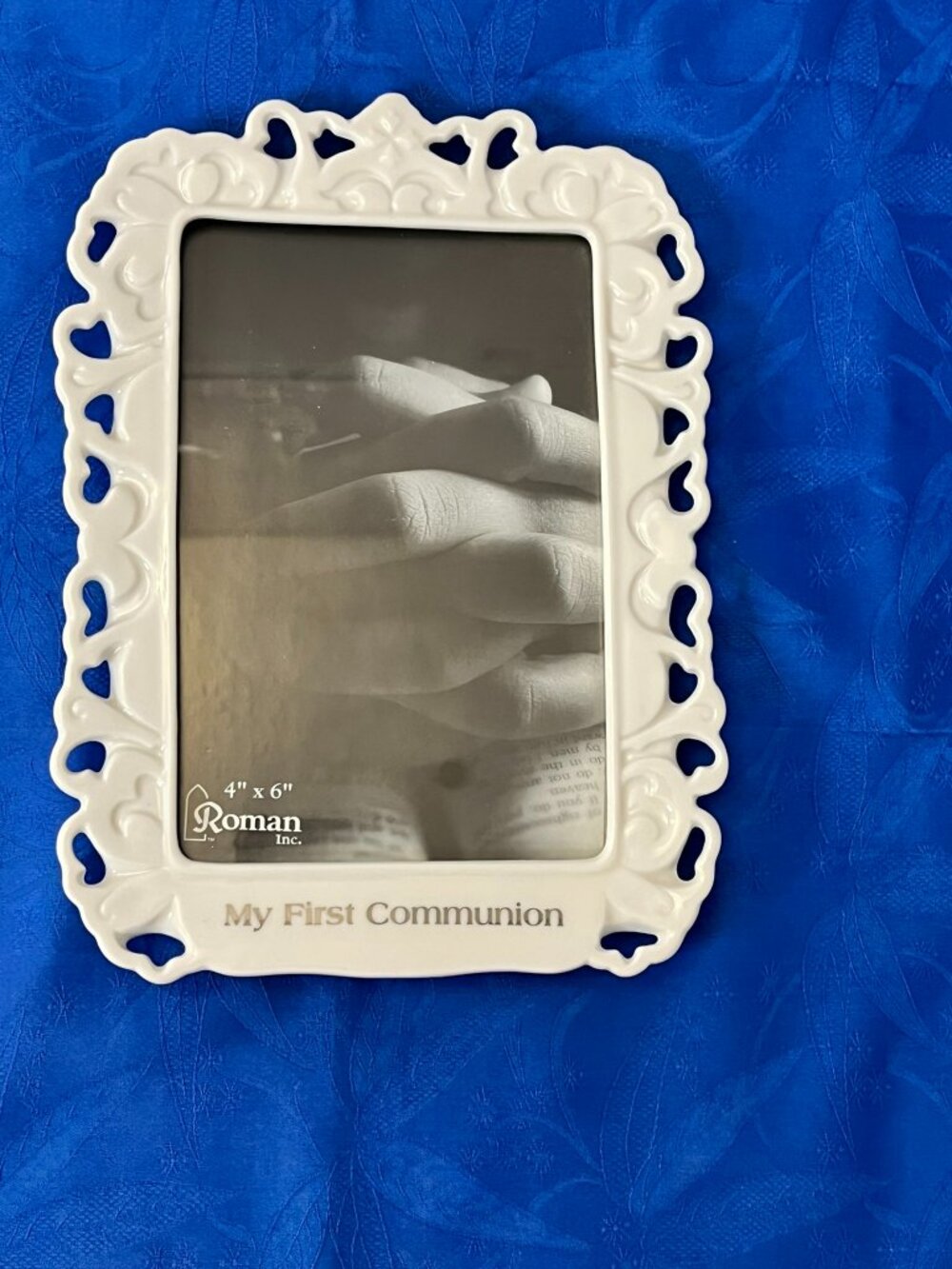 Roman My First Communion Picture Frame 4x6 White Ornate Religious Gift